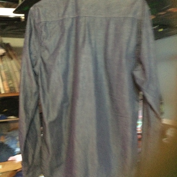 Lucky Brand white label fit denim button down long sleeve shirt mens medium - Picture 10 of 12